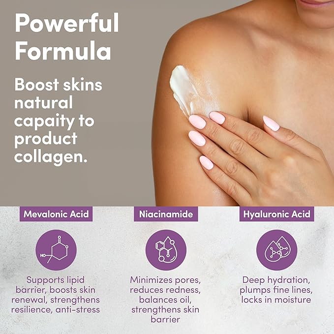 YUNI | Niacinamide Moisturizer | Collagen Boosting Face Cream | 5% Niacinamide | For Sensitive Skin | Anti-Aging Skincare | Skin Tightening | Plant Based | Vegan Skincare | 1.7 oz