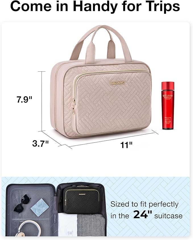 Bagsmart travel toiletry bag hanging