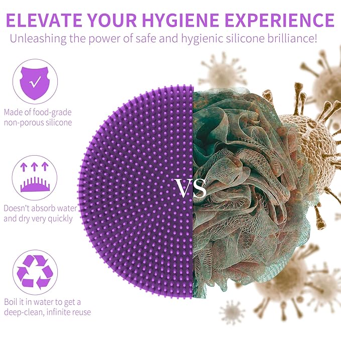 Silicone body scrubber shower bath