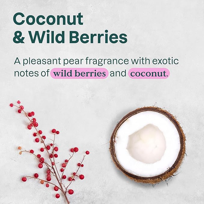 ATTITUDE Body Lotion, EWG Verified Moisturizer, Vegan Skin Care Products, Non-Greasy, Hydrating for Dry Skin, Cruelty Free, Coconut & Wildberries Scent, 8 Fl Oz