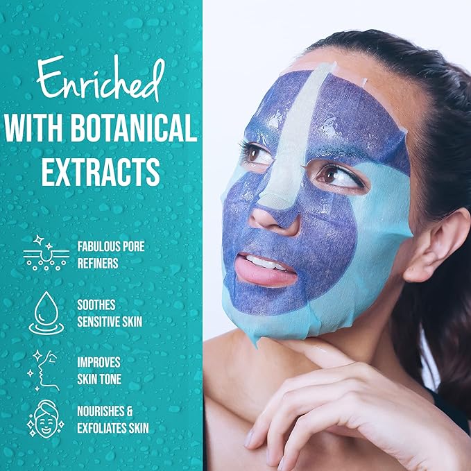 masque BAR Pretty Animalz Animal Character Sheet Mask, Korean Skin Care, Korean Spa Masks for All Skin Types, Spa Gifts, Birthday Party Gifts, Girls' Night, Skincare Party, Assorted Pack of 12