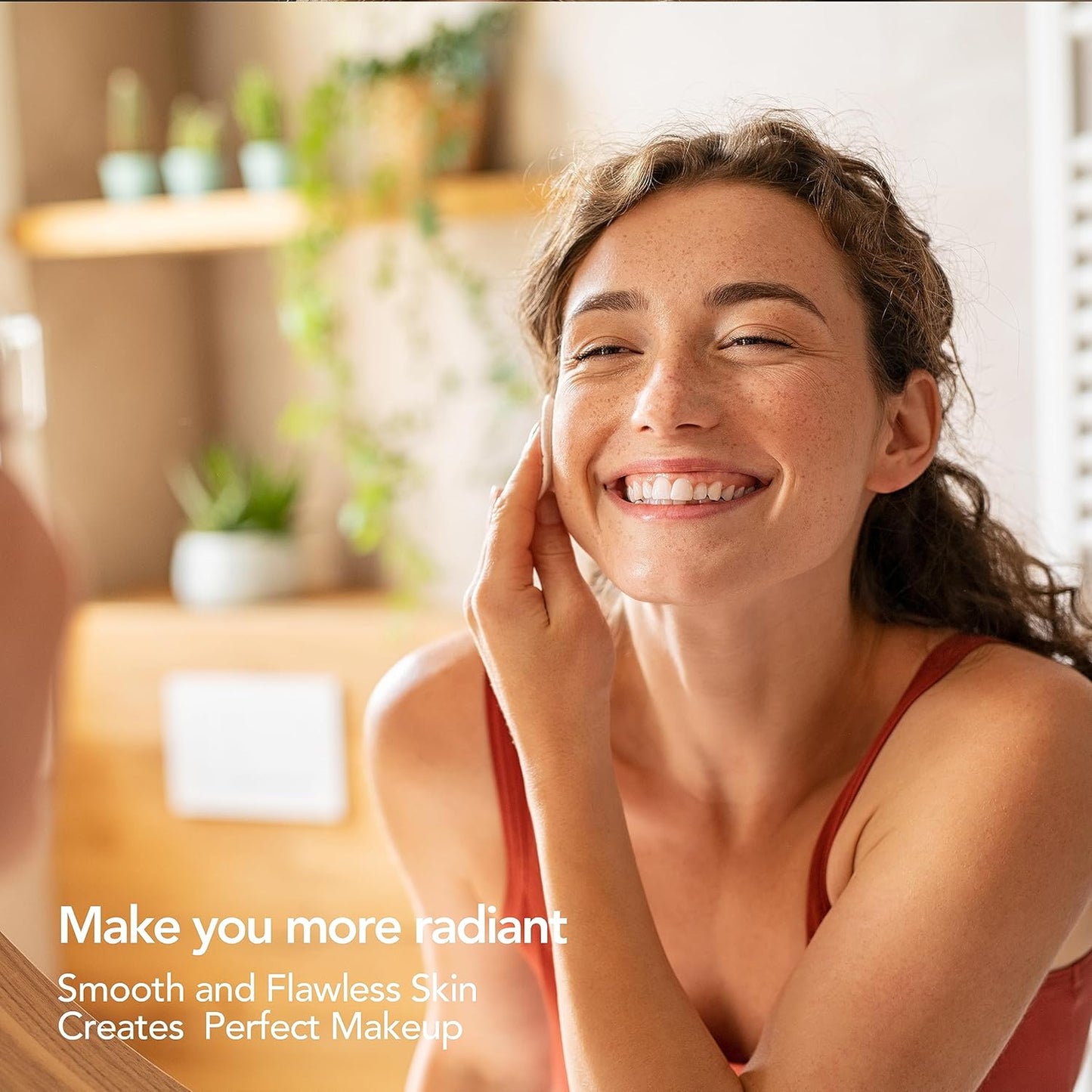 NEWKEY Red Light Therapy Mask for Face Wrinkles, 7 LED Light Therapy Facial Skin Care Mask,At-Home Photon Skin Care Beauty Mask for Anti-Ageing