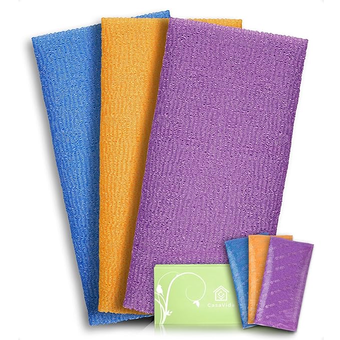 Casavida exfoliating washcloth back scrubber