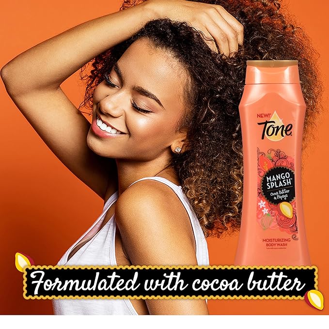 Tone Body Wash, Mango Splash, 16 Ounce (Pack of 6)
