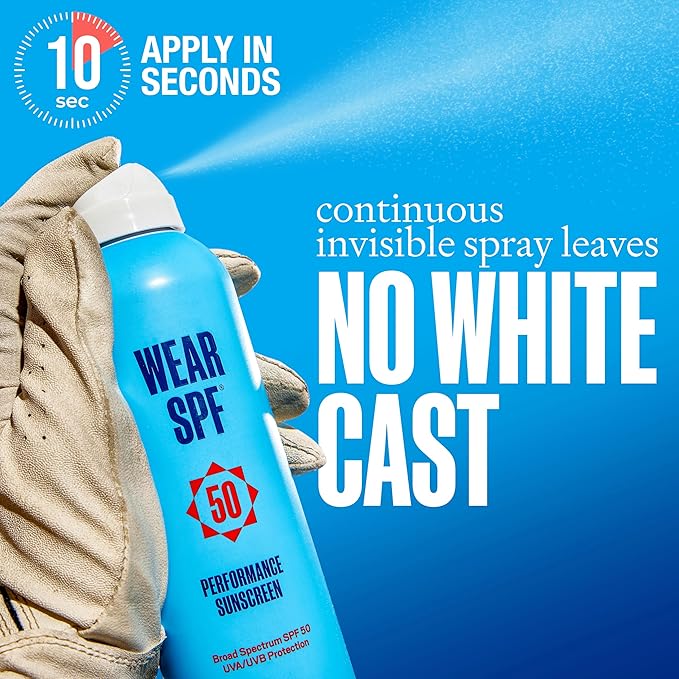 Wear SPF Performance Sport Sunscreen Spray – Water & Sweat-Resistant SPF 50