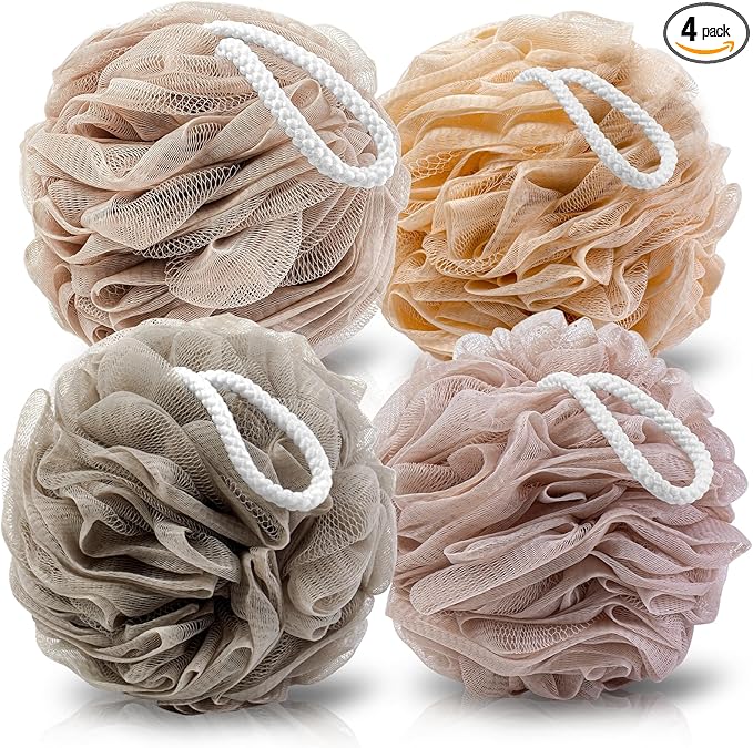 Loofah sponge 4 pack, bath