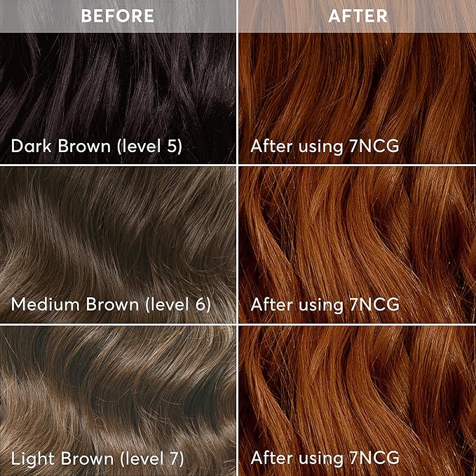 Madison Reed Radiant Hair Color Kit | 7NCG Light Golden Copper (Genova Red) for 100% Gray Hair Coverage | Dimensional Salon-Quality Permanent Hair Dye | PPD-Free & Ammonia-Free | 1 Pack