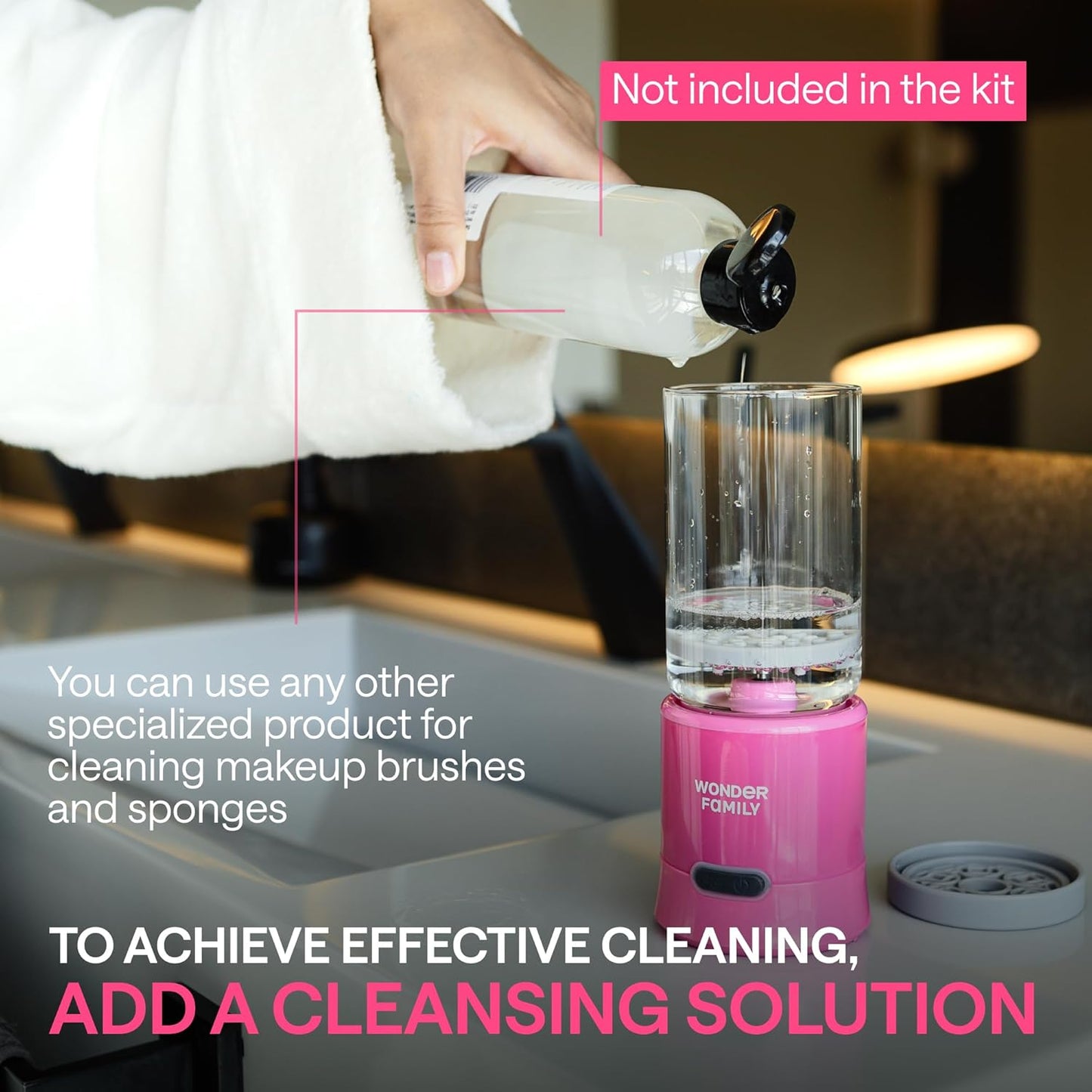 3-In-1 Electric Makeup Brush Cleaner Machine – Clean and Dry Makeup Brushes & Tools & Sponges Automatically – Make up Dryer & Washer & Holder Combined – Make up Brush Cleaner Cleanser Machine